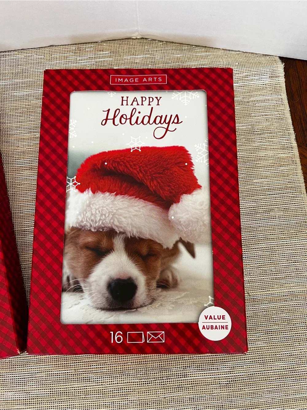 Lot of 2 Box Holiday Christmas Cards Dog Puppy Print 16 Count in Each Box